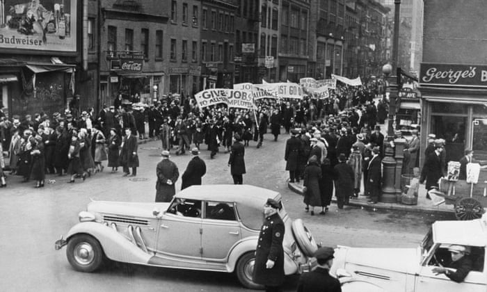 تظاهرات مردم انگلیس در پی بیکاری گسترده و رکود اقتصادی کشور | دهه 1930