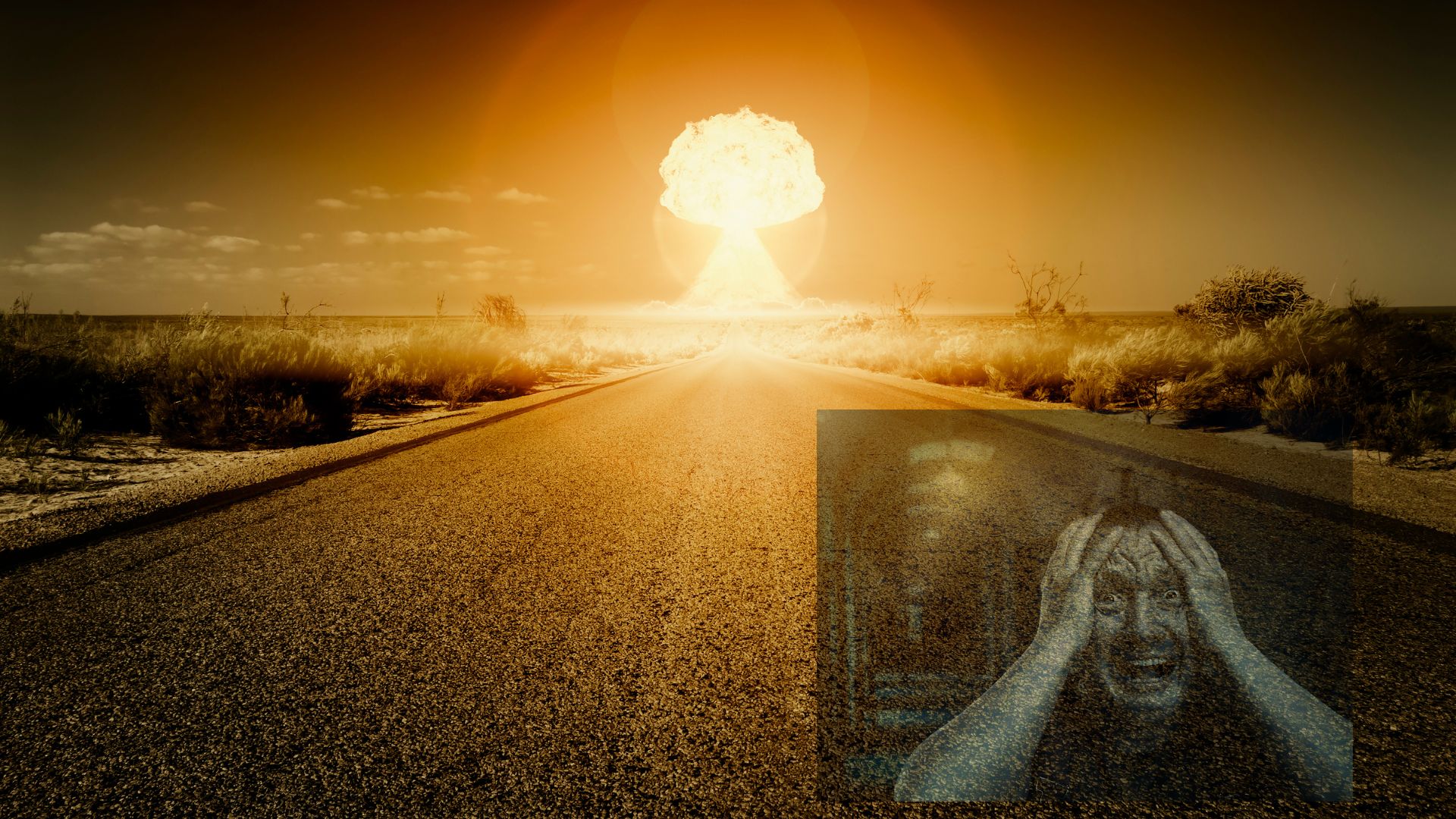 مردی که از احتمال وقوع جنگ هسته ای می ترسد